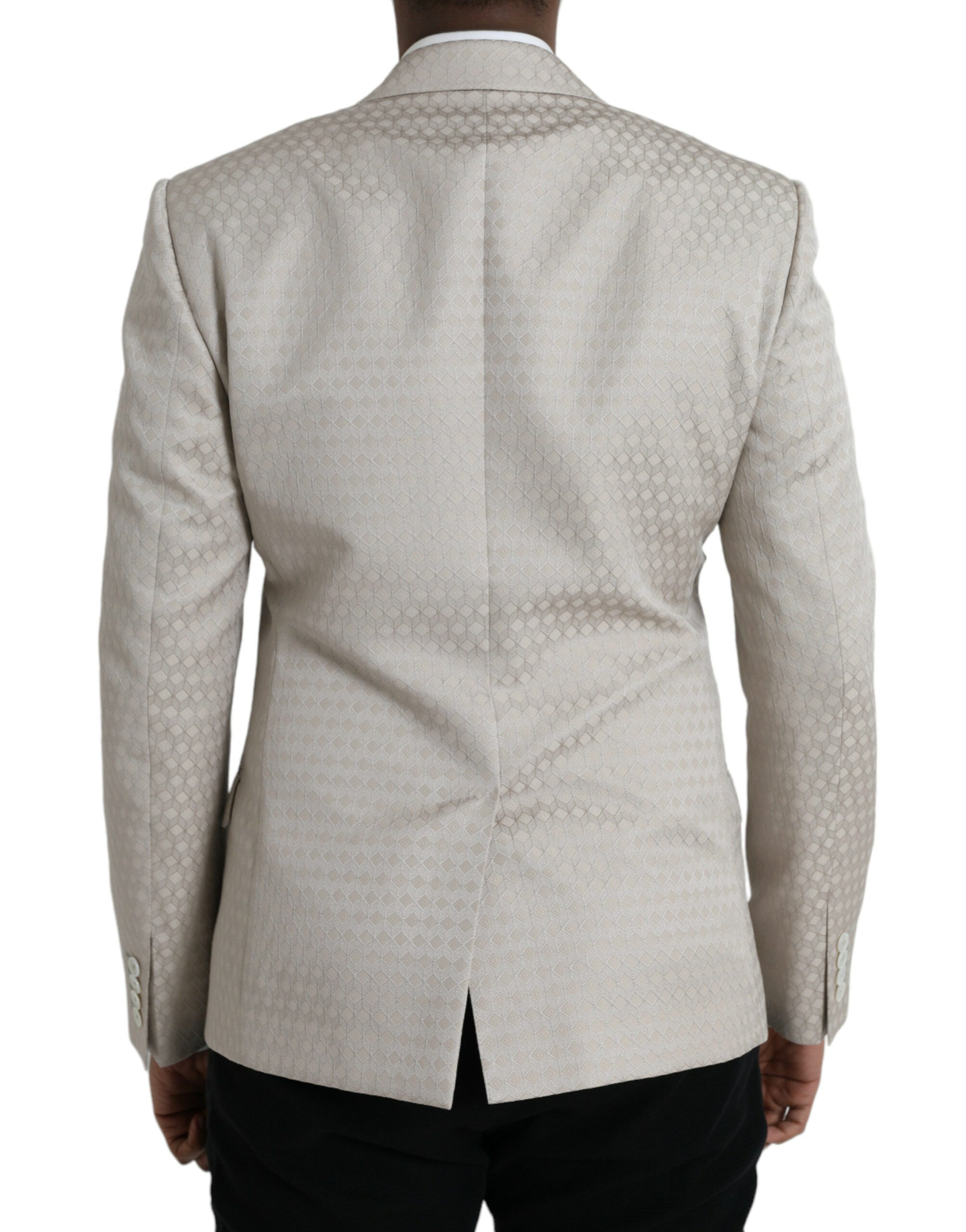 Dolce & Gabbana Beige MARTINI Single Breasted Coat Blazer LUNESCAPE