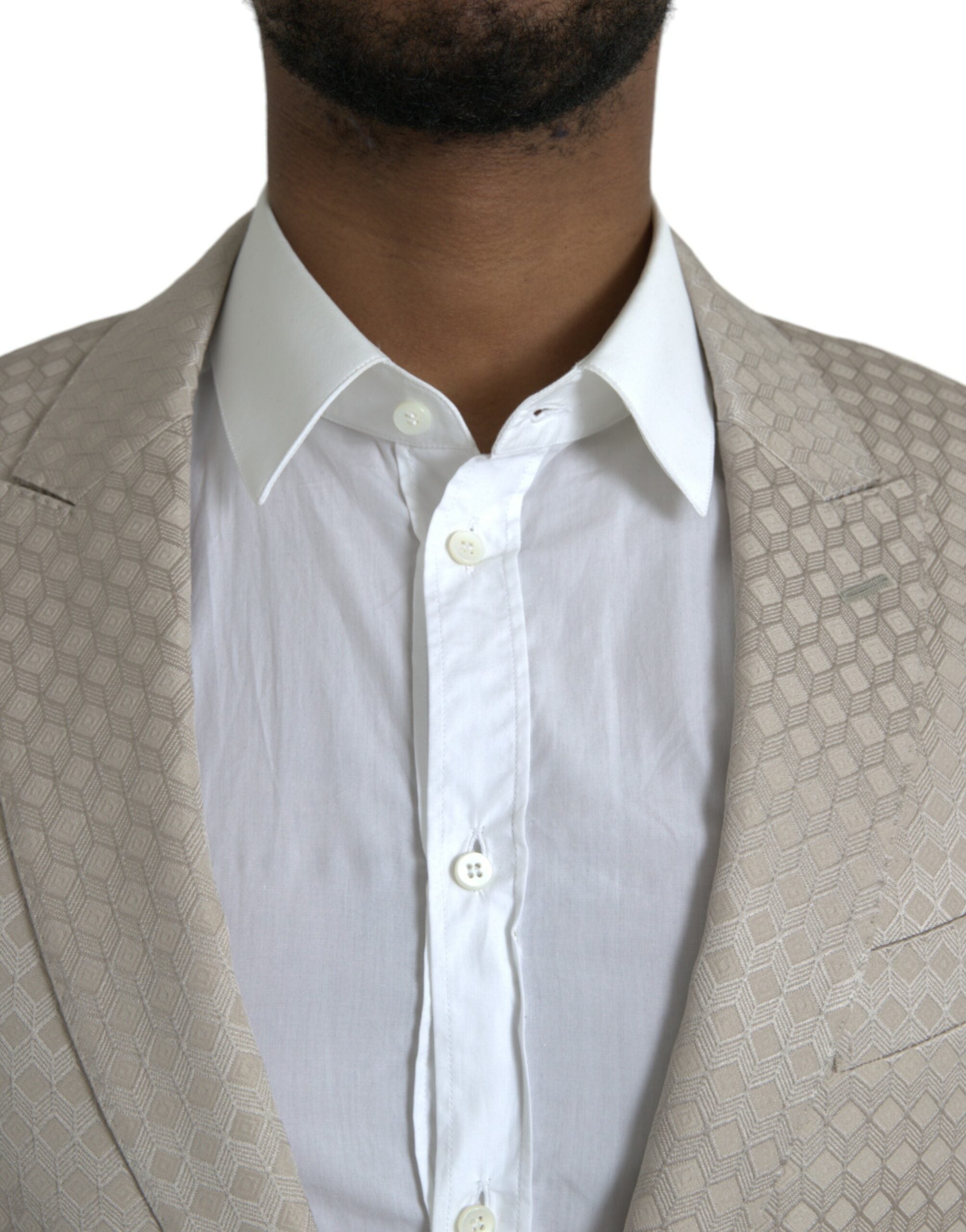 Dolce & Gabbana Beige MARTINI Single Breasted Coat Blazer LUNESCAPE