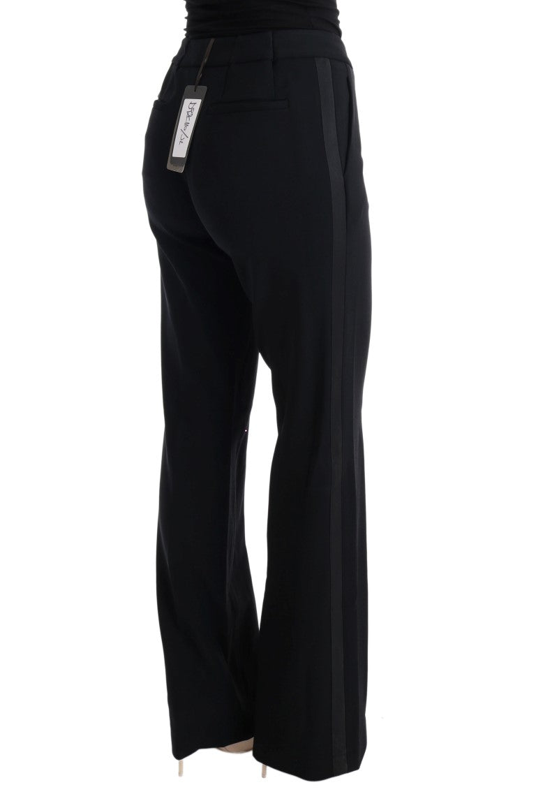 Ermanno Scervino Black Flare Bootcut Pants LUNESCAPE