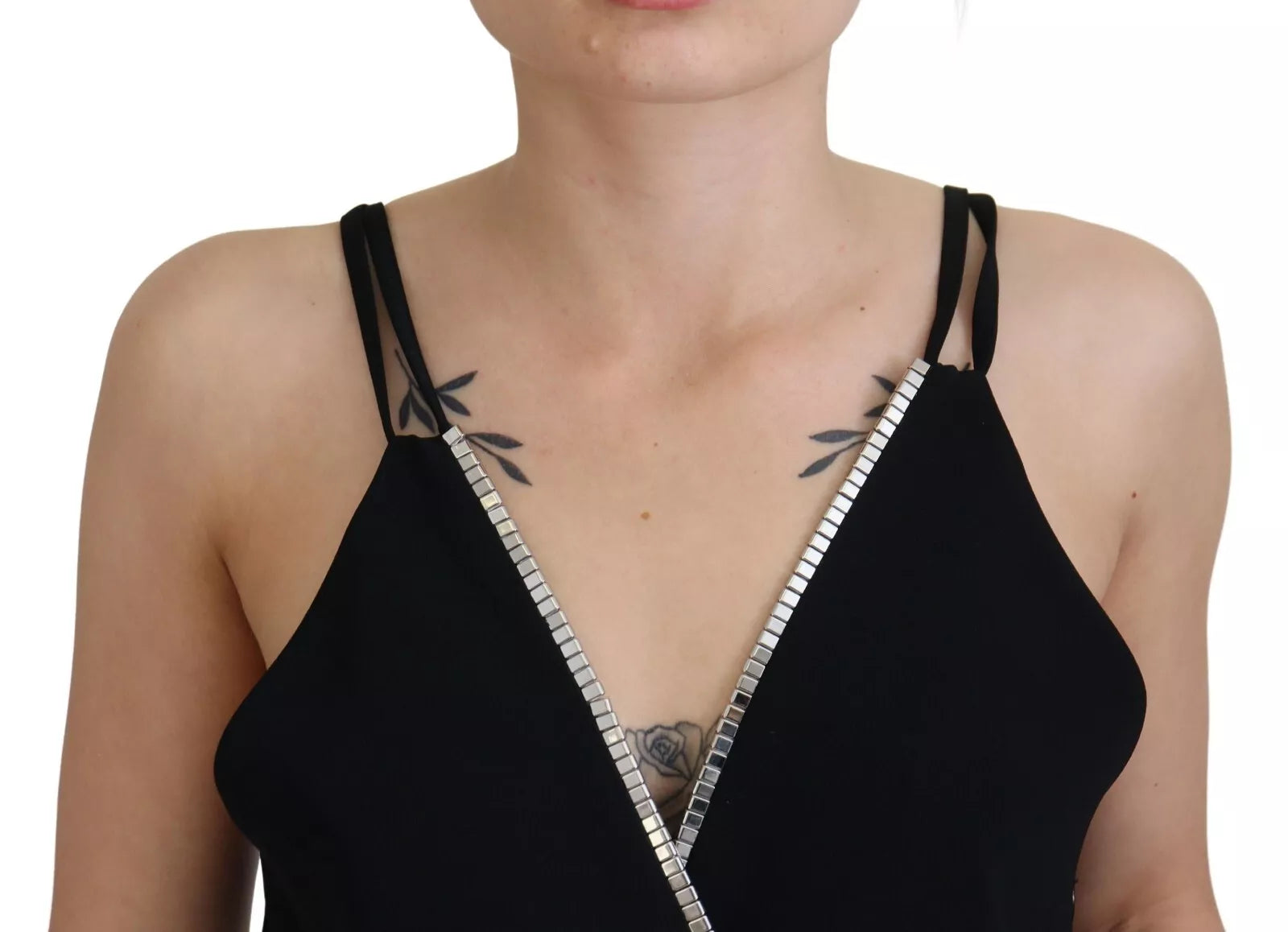 Dsquared² Black Embellished Sleeveless V-neck Jumpsuit