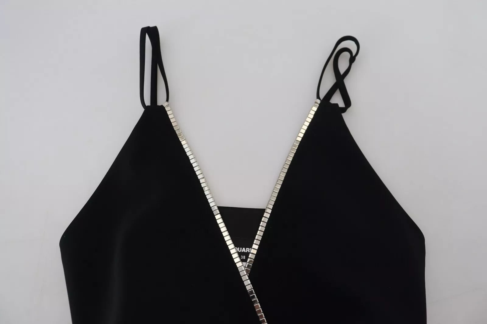 Dsquared² Black Embellished Sleeveless V-neck Jumpsuit