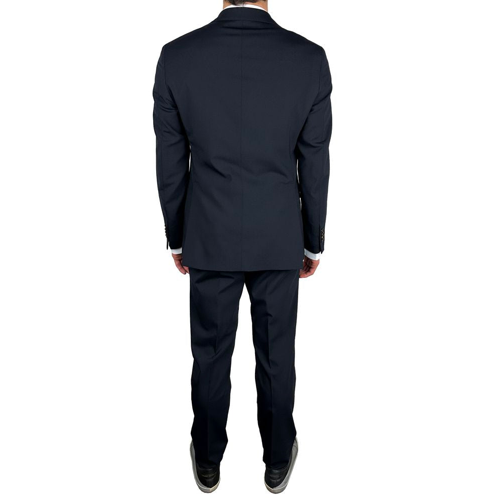 Aquascutum Blue Wool Men's Suit LUNESCAPE