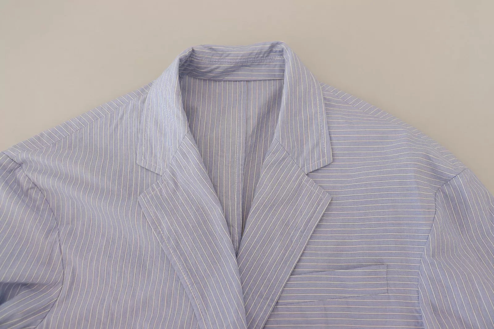 Dsquared² Blue Striped Single Breasted Formal Coat Blazer