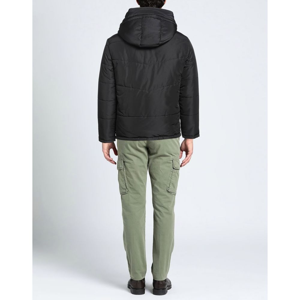 Aquascutum Elegant Black Jacket with Removable Hood LUNESCAPE