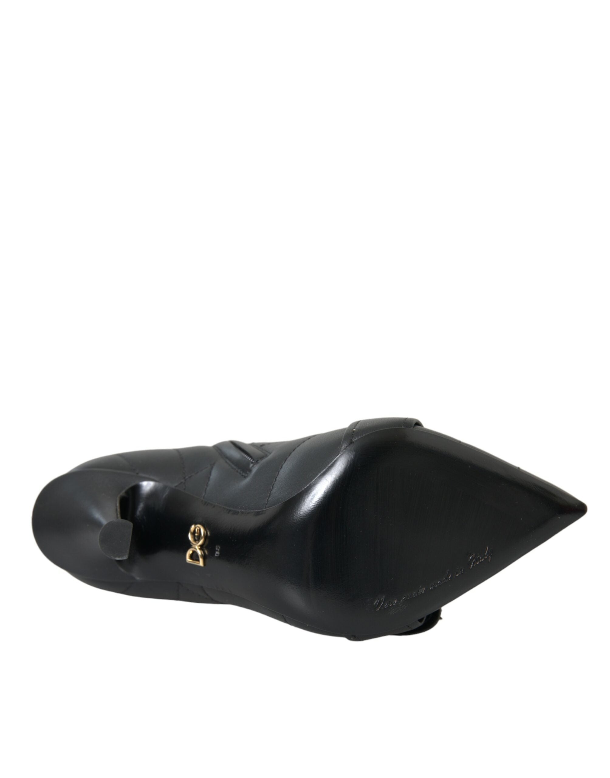 Dolce & Gabbana Black Devotion Quilted Buckled Boots Shoes LUNESCAPE