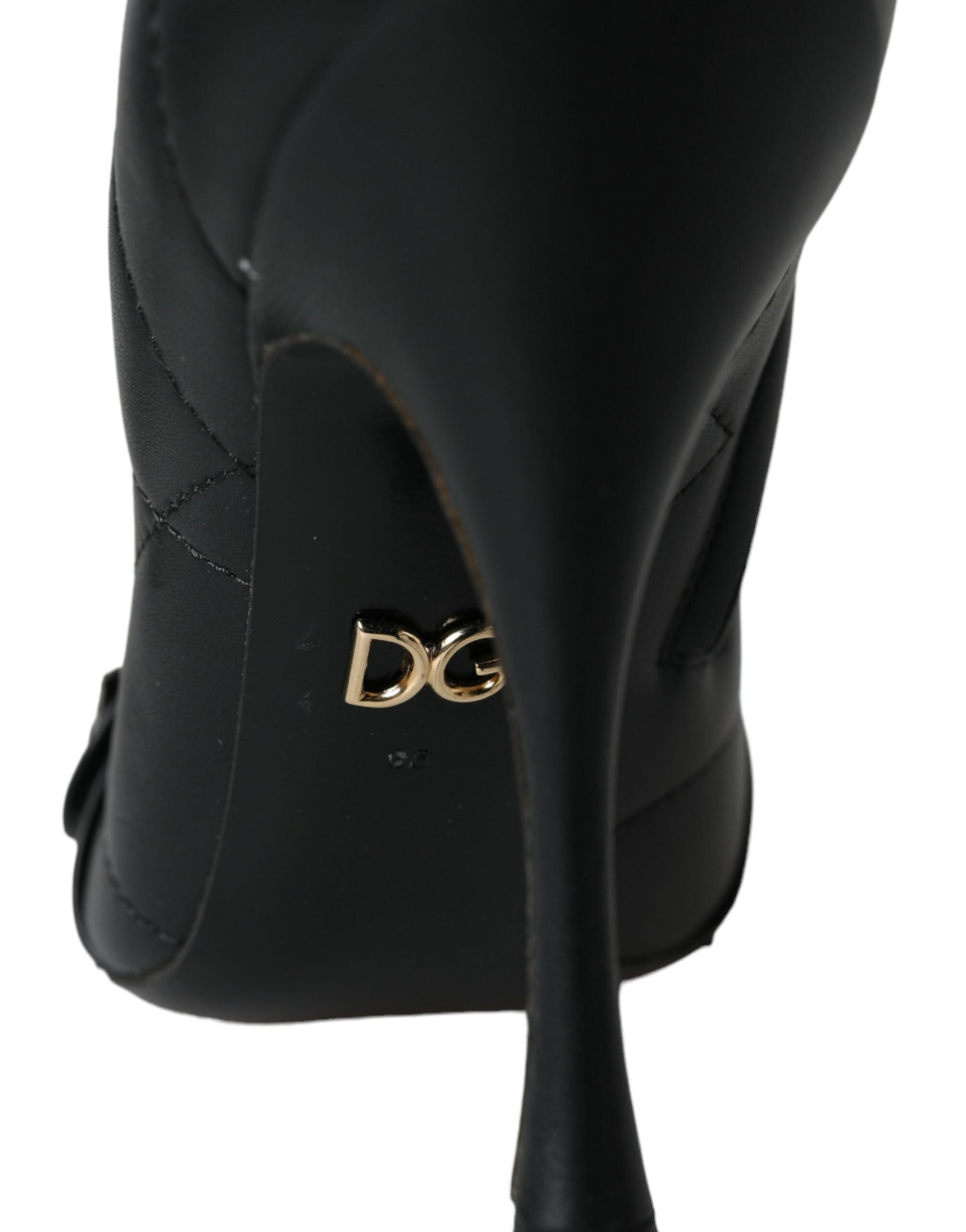 Dolce & Gabbana Black Devotion Quilted Buckled Boots Shoes LUNESCAPE