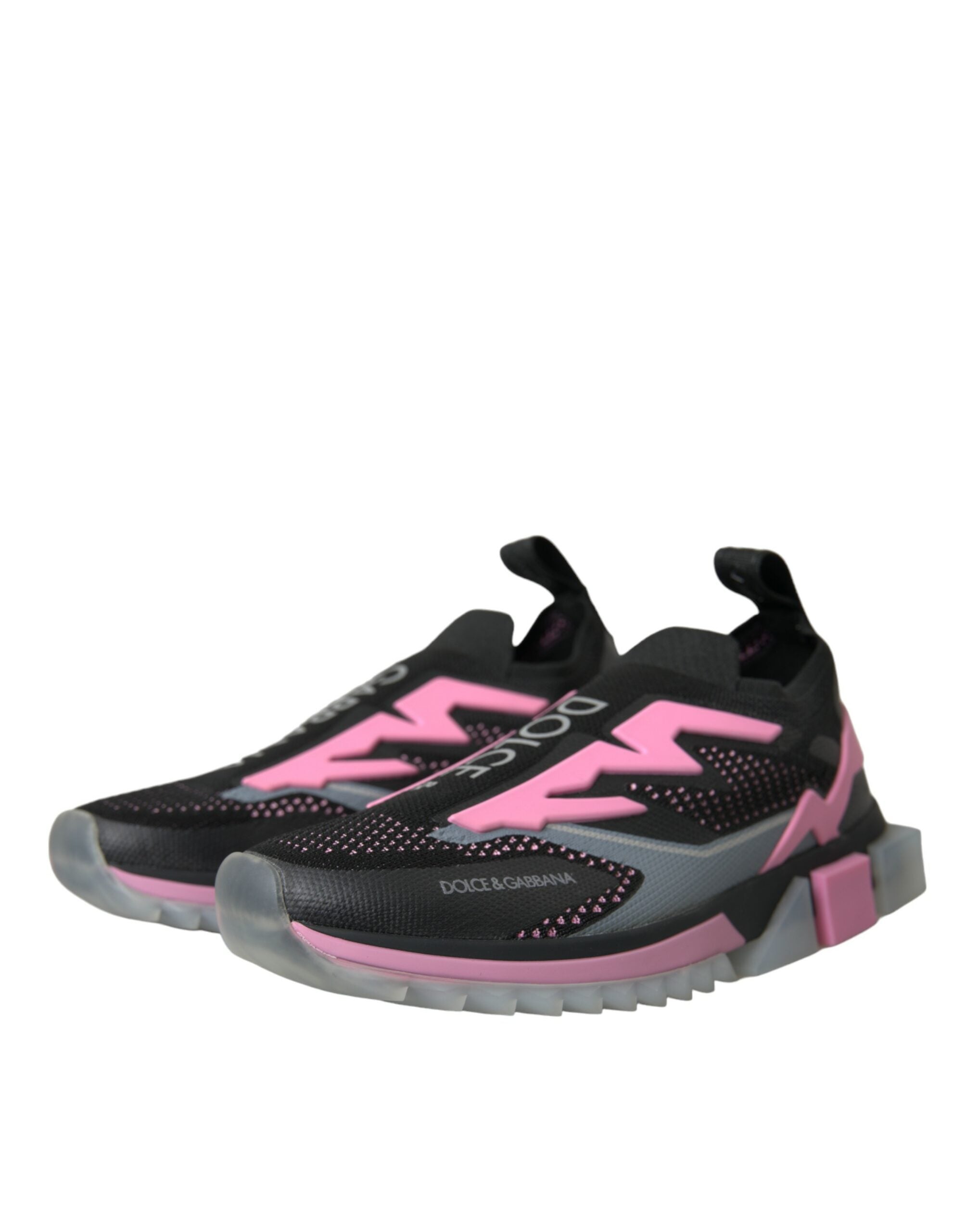 Dolce & Gabbana Black Pink Slip On Sorrento Sneakers Shoes LUNESCAPE