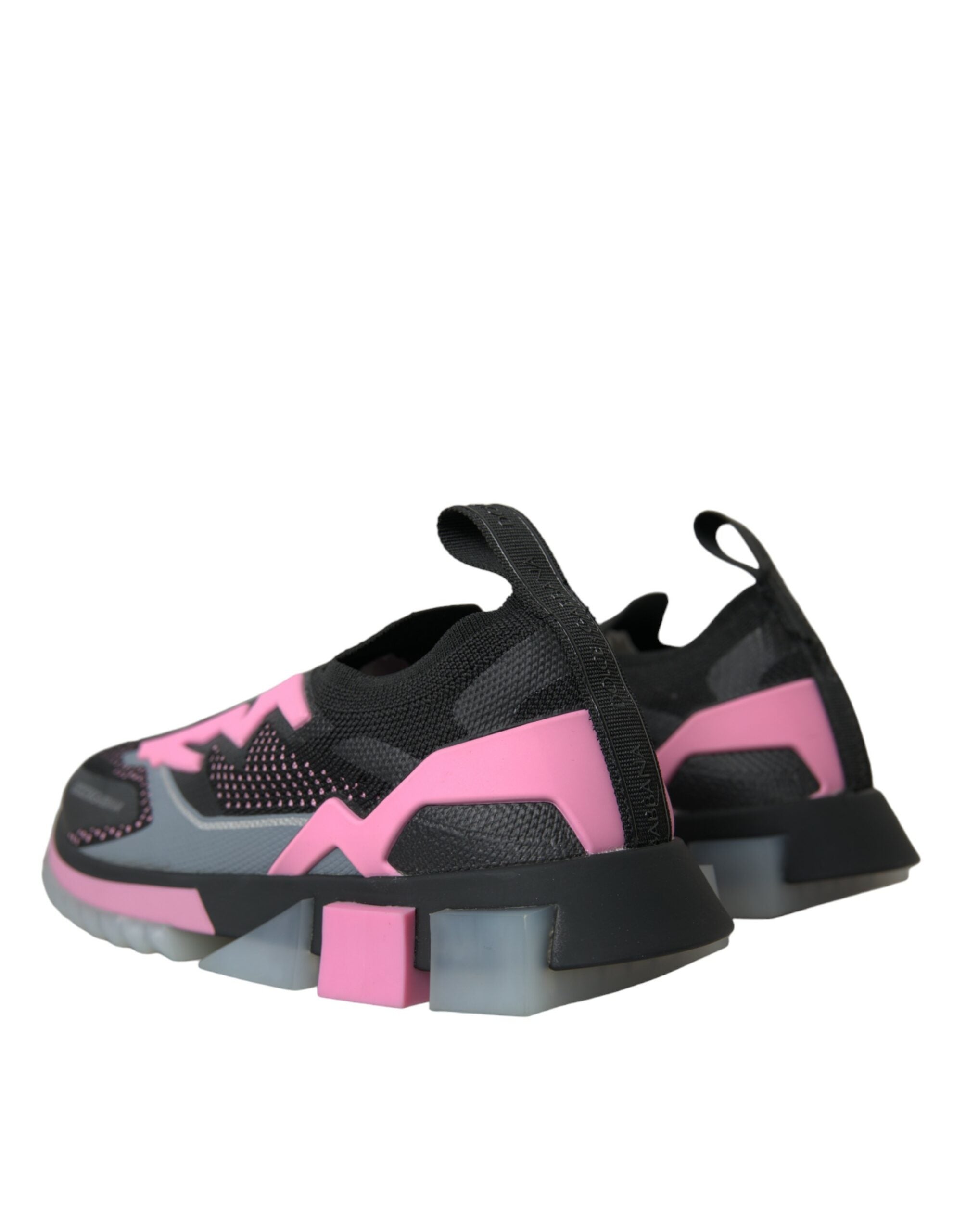 Dolce & Gabbana Black Pink Slip On Sorrento Sneakers Shoes LUNESCAPE