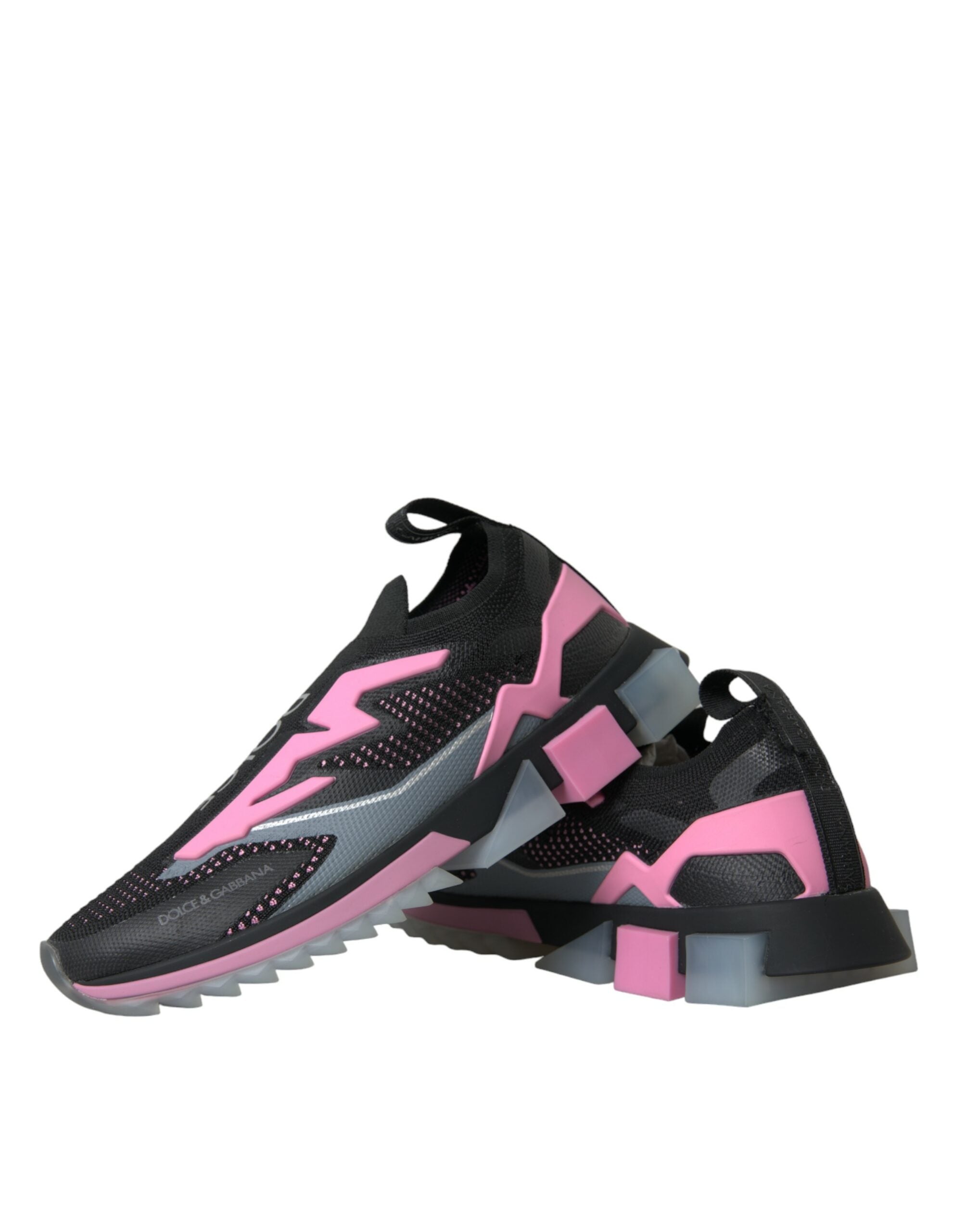 Dolce & Gabbana Black Pink Slip On Sorrento Sneakers Shoes LUNESCAPE