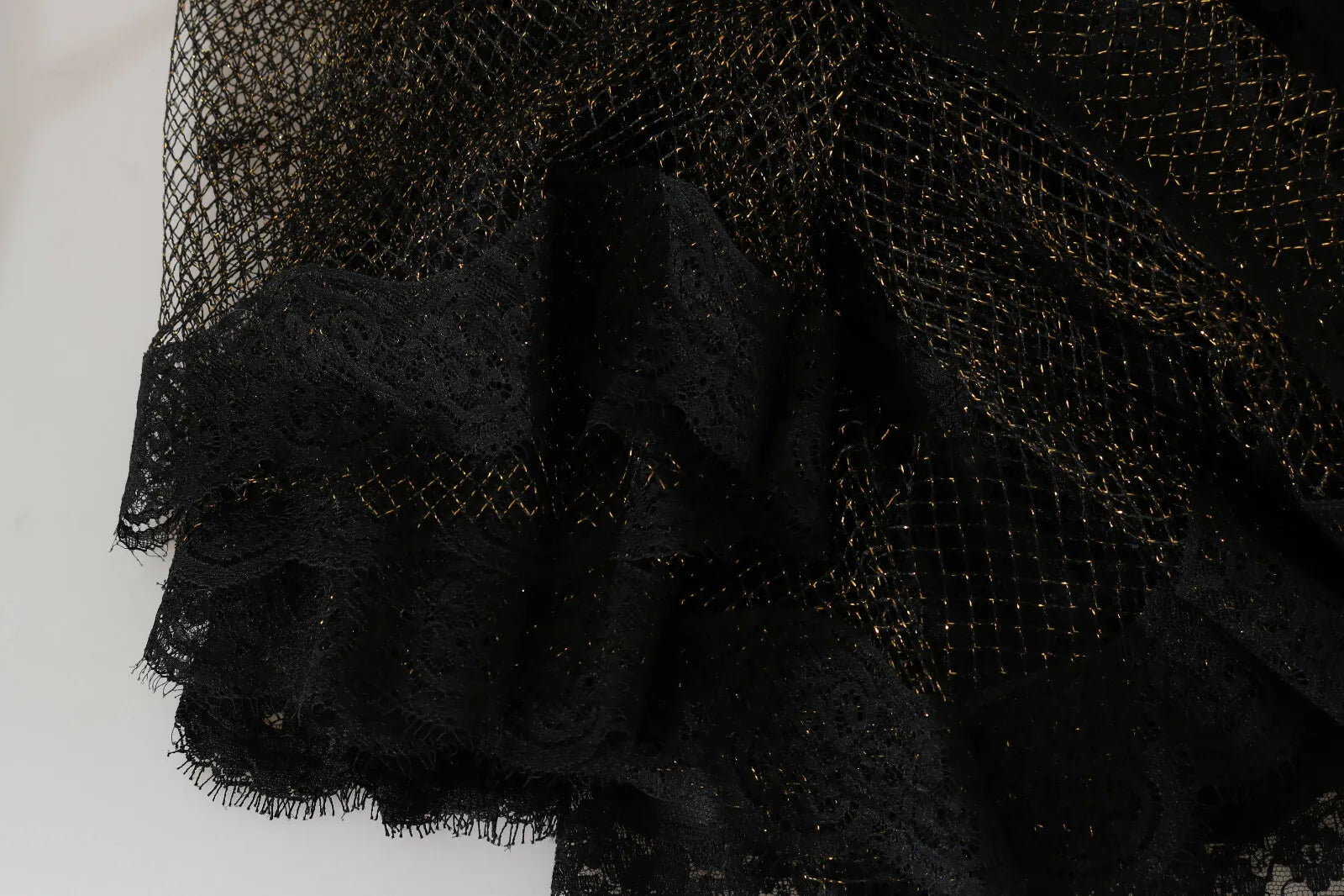 Dolce & Gabbana Black Gold Crystal Heart A-line Dress