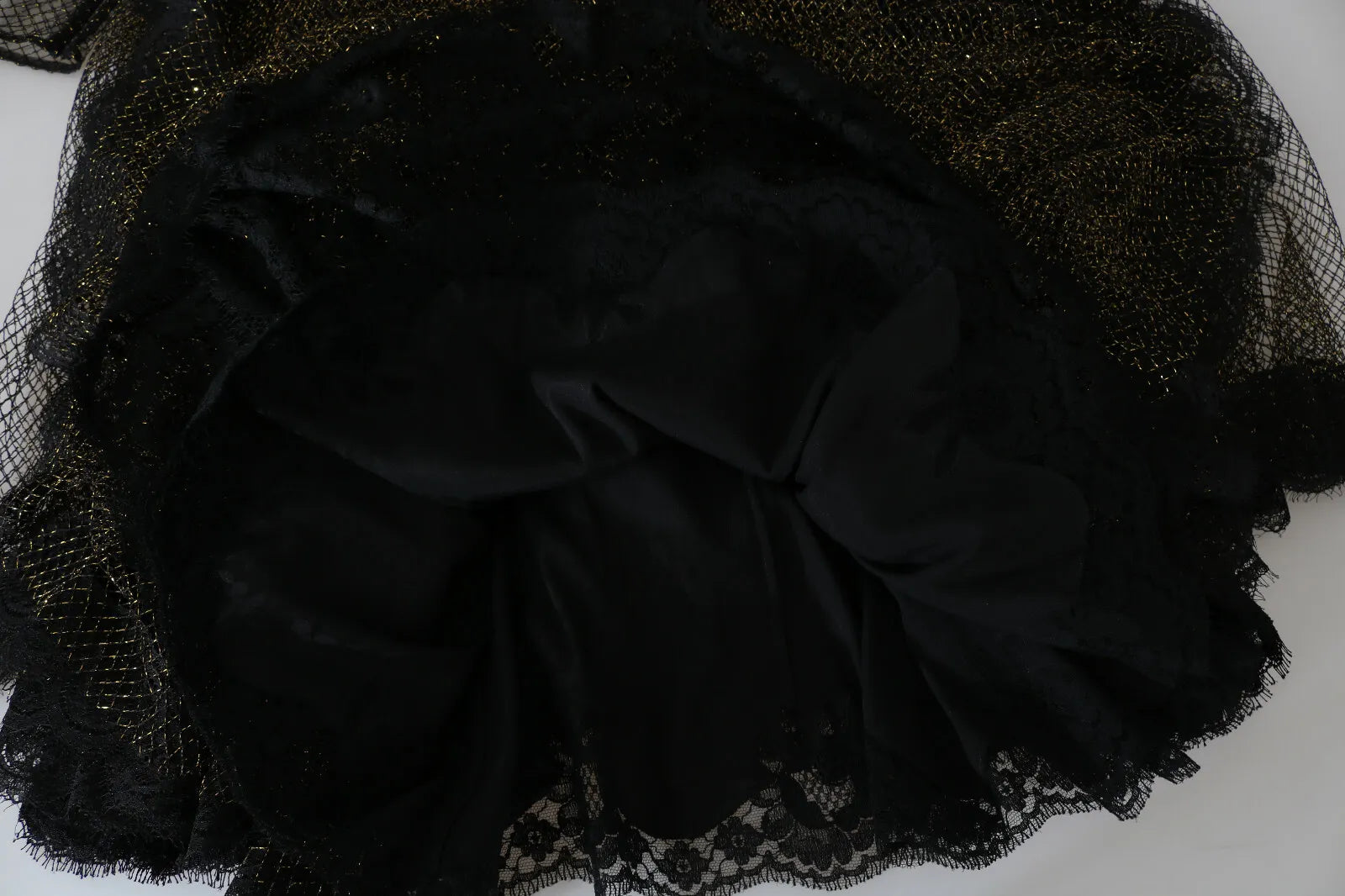 Dolce & Gabbana Black Gold Crystal Heart A-line Dress