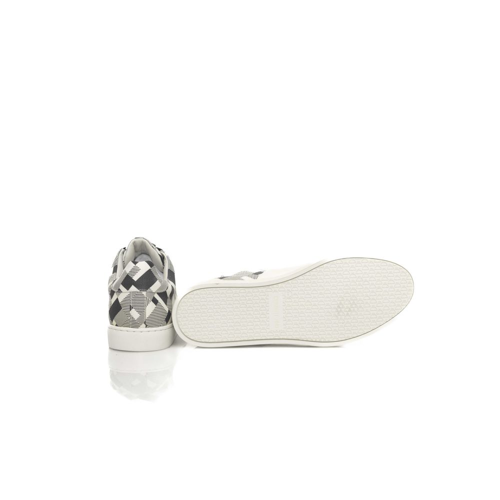 Cerruti 1881 White Calfskin Men Sneaker LUNESCAPE