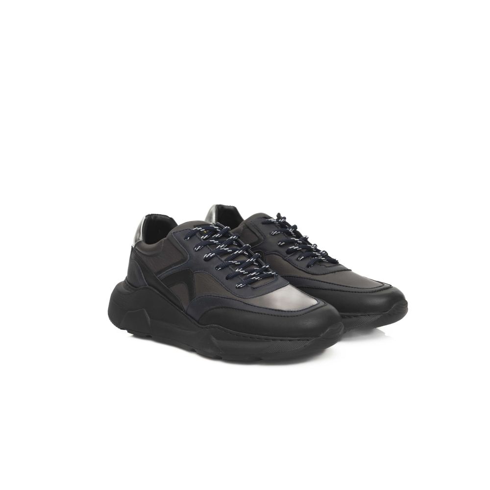 Cerruti 1881 Blue Cowhide Men Sneaker LUNESCAPE