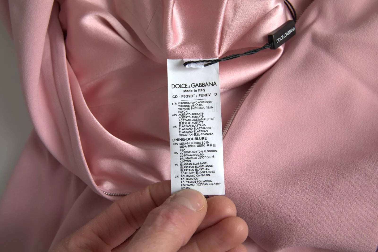 Dolce & Gabbana Pink A-line Flare Viscose Short Sleeves Dress LUNESCAPE