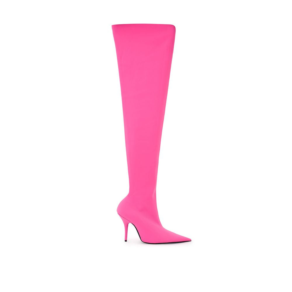 Balenciaga Elegant Pink Polyester Ankle Boots LUNESCAPE