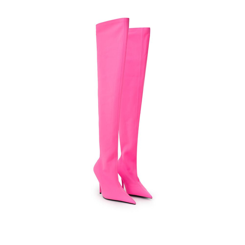 Balenciaga Elegant Pink Polyester Ankle Boots LUNESCAPE