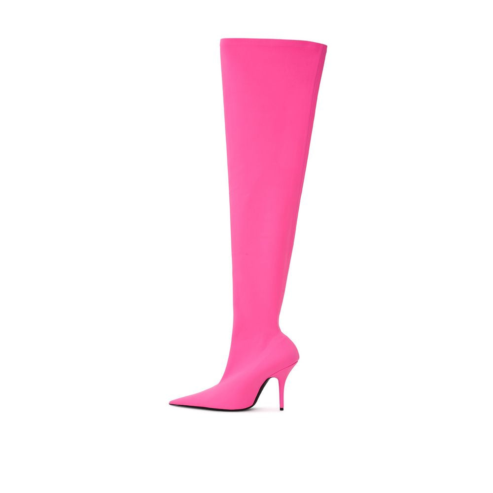 Balenciaga Elegant Pink Polyester Ankle Boots LUNESCAPE