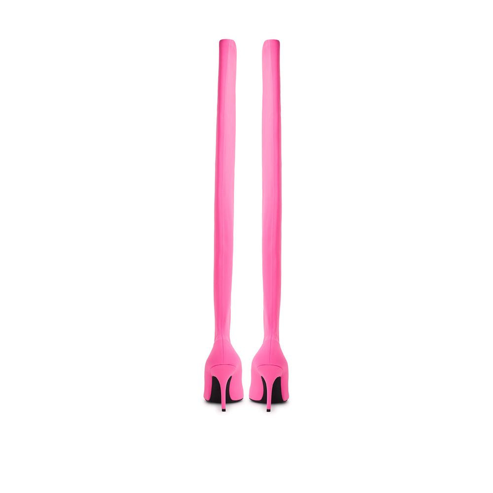 Balenciaga Elegant Pink Polyester Ankle Boots LUNESCAPE