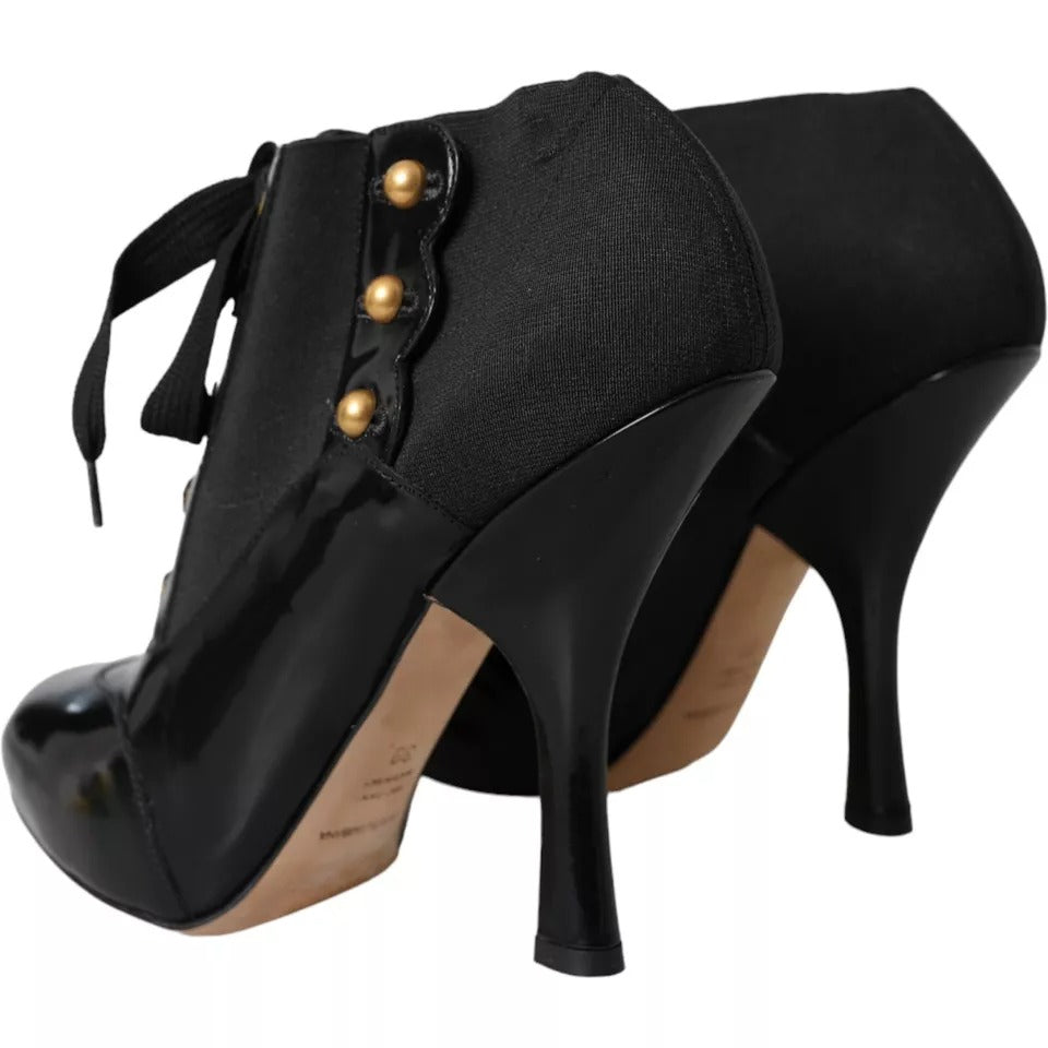 Dolce & Gabbana Black Jersey Stretch Ankle Boots Shoes LUNESCAPE
