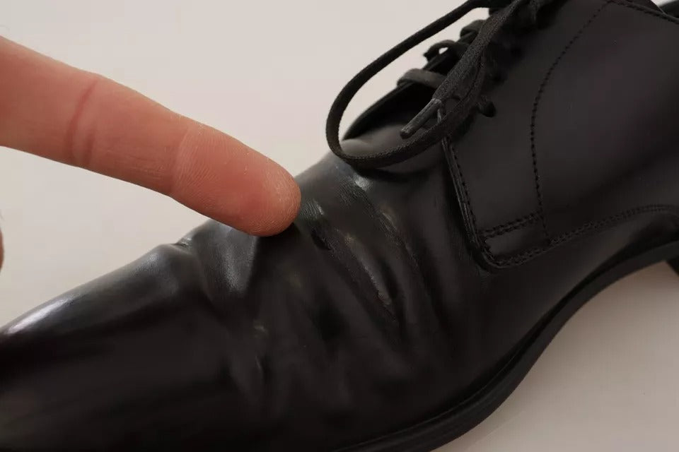 Dolce & Gabbana Black Leather Derby Dress Formal Shoes