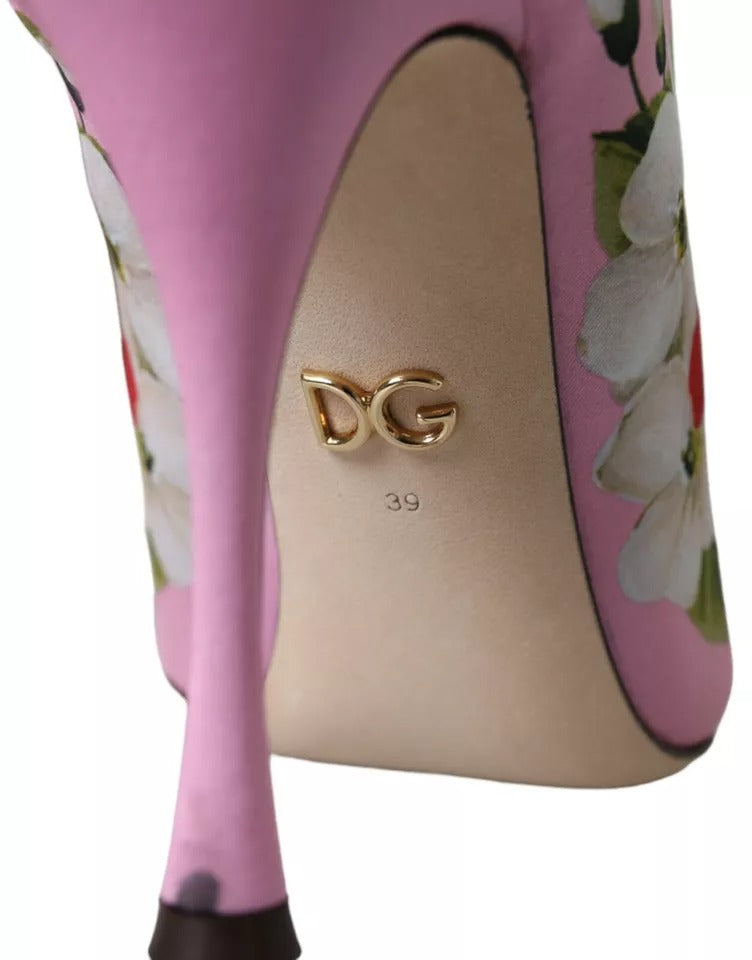 Dolce & Gabbana Multicolor Jersey Stretch Boots Open Toes Heels Shoes LUNESCAPE