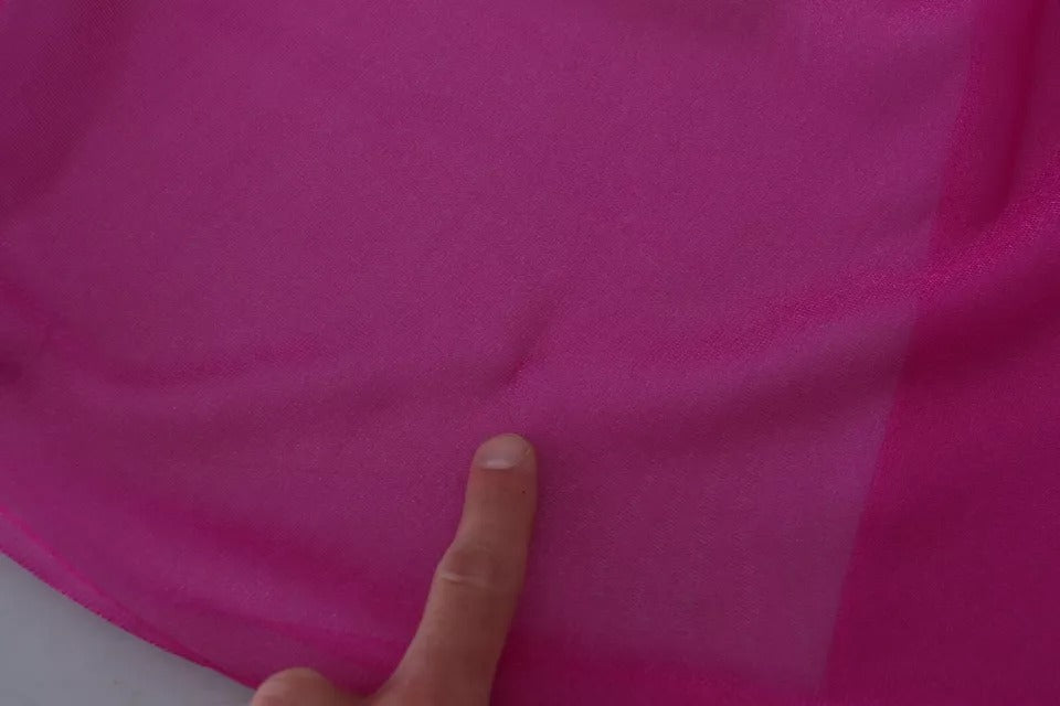 Dolce & Gabbana Fuchsia Polyester Crewneck Pullover Sweater