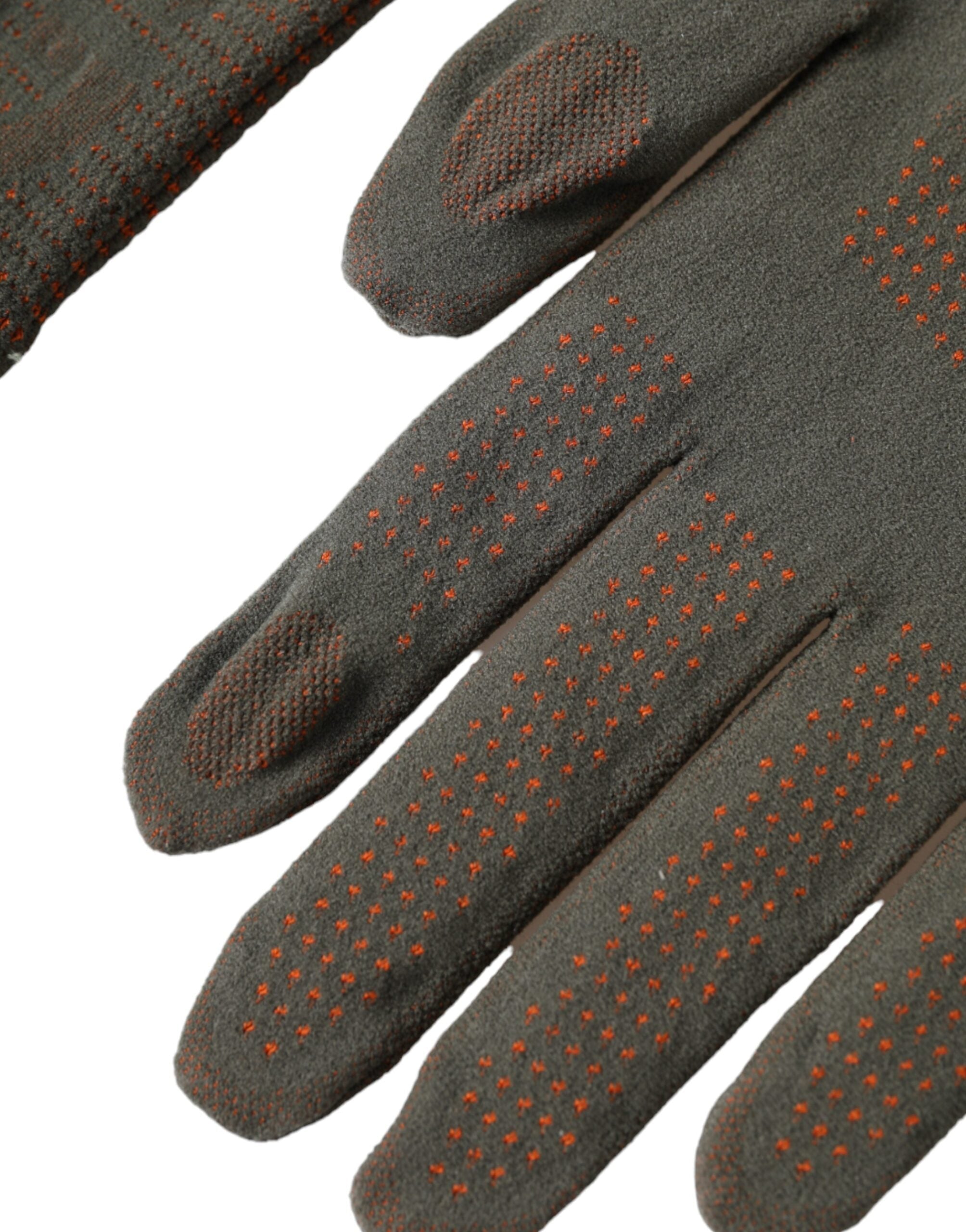 Dolce & Gabbana Brown Cotton Stretch Wrist Length Gloves LUNESCAPE