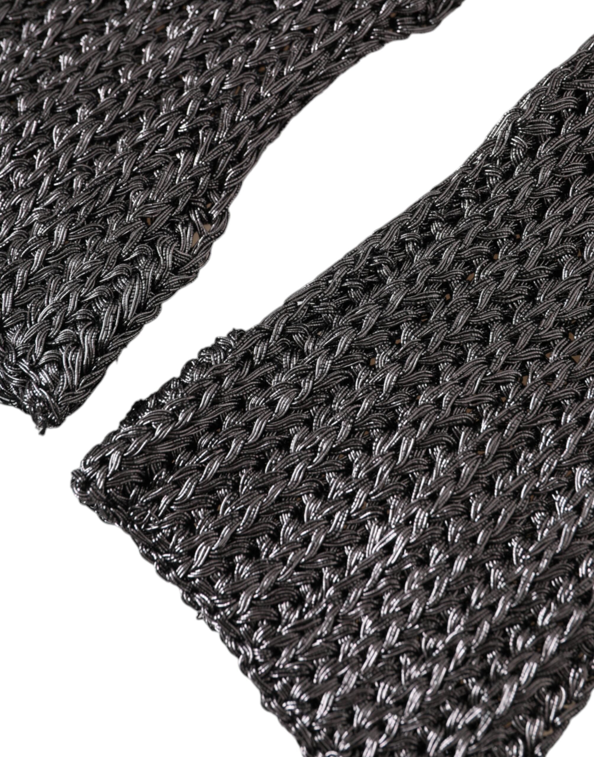 Dolce & Gabbana Gray Knitted Finger Less Gloves LUNESCAPE