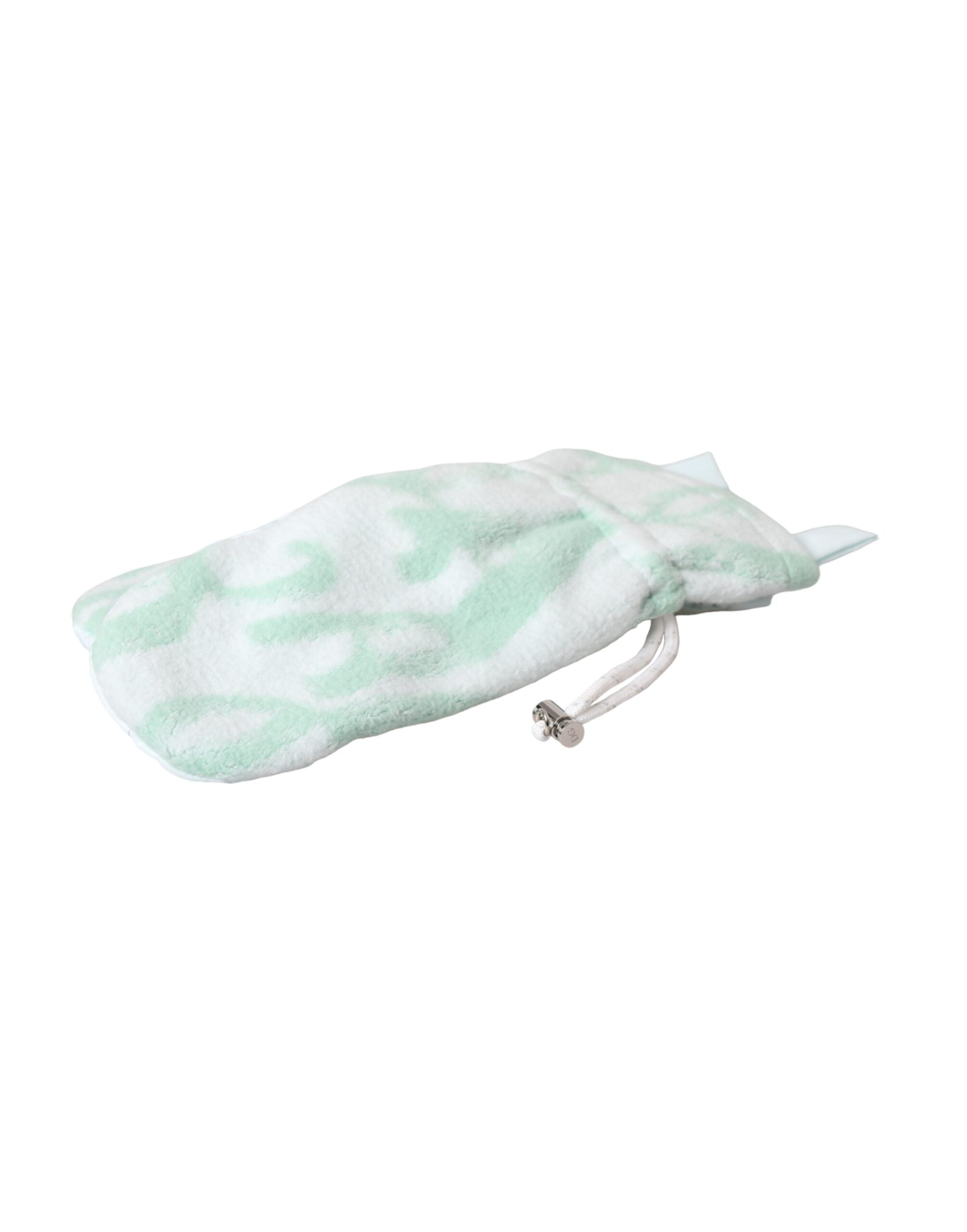Dolce & Gabbana White Fleece Wrist Length Mitten Gloves LUNESCAPE