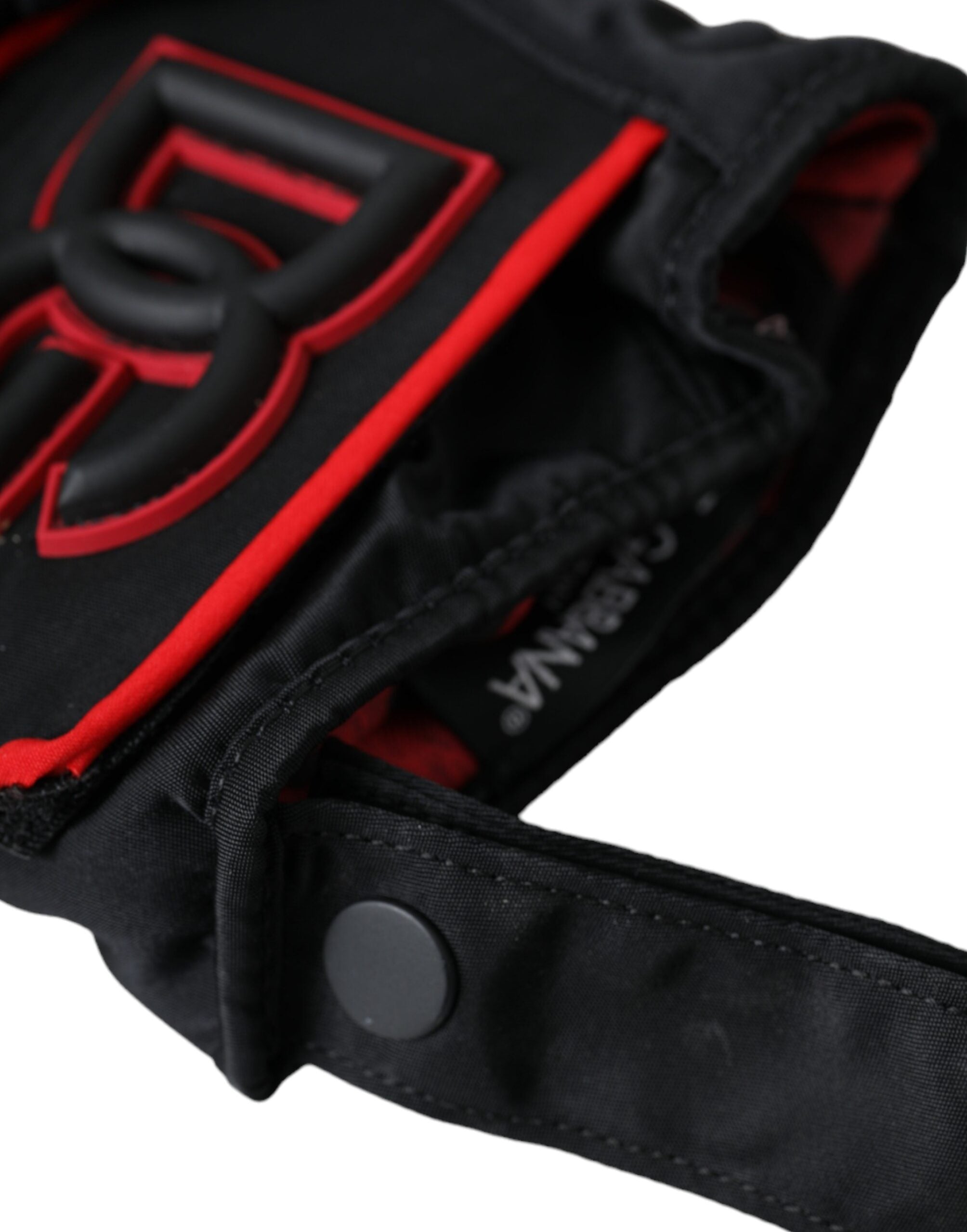Dolce & Gabbana Black Red Wrist Length Gloves LUNESCAPE