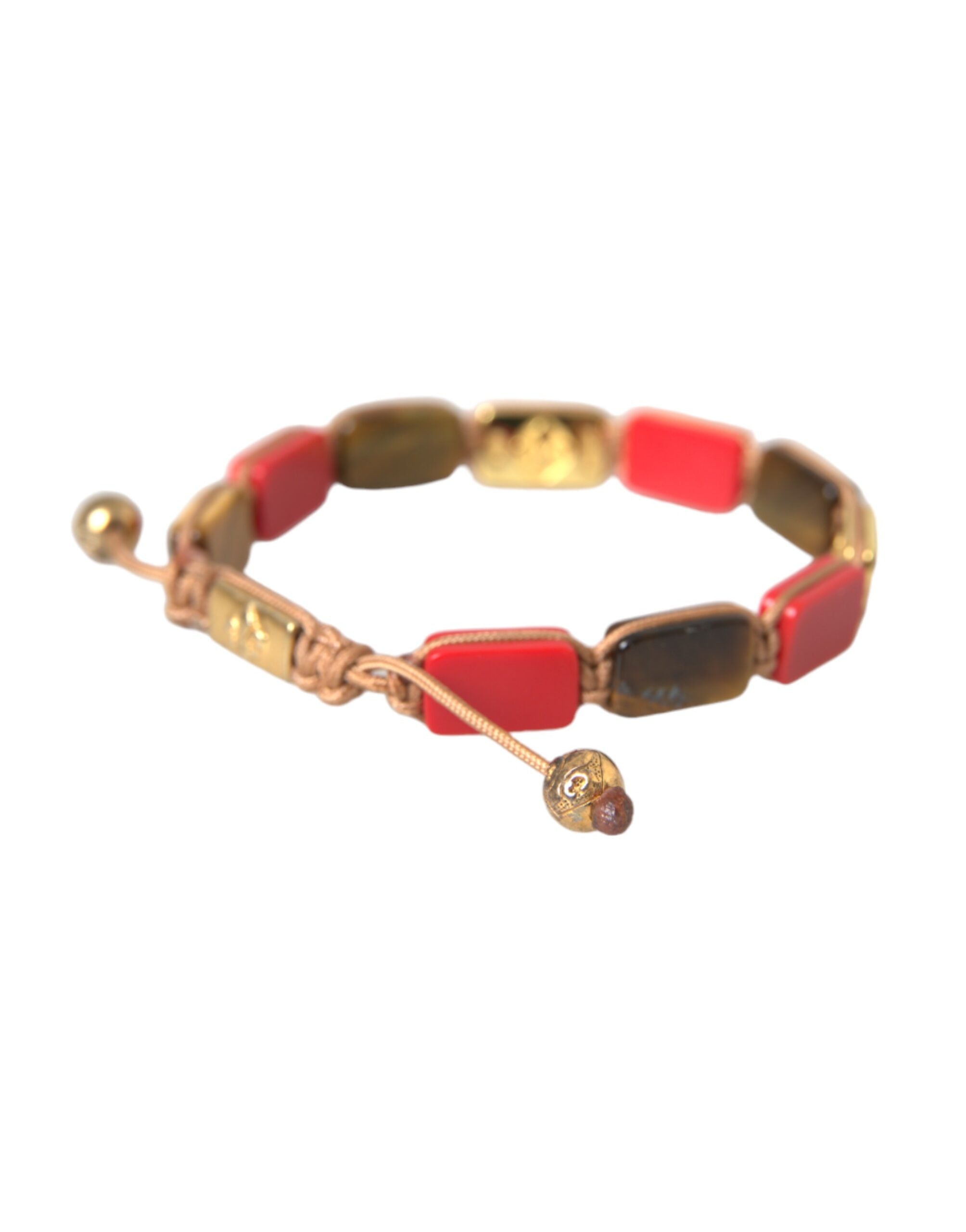 Nialaya CZ Tiger Eye Red Coral 925 Silver Men Bracelet LUNESCAPE