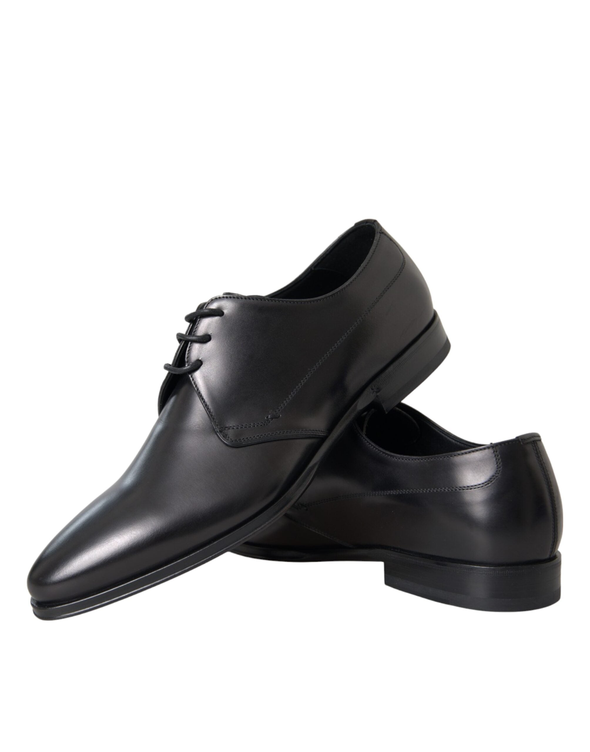 Dolce & Gabbana Black Leather Derby Formal Dress Men Shoes LUNESCAPE