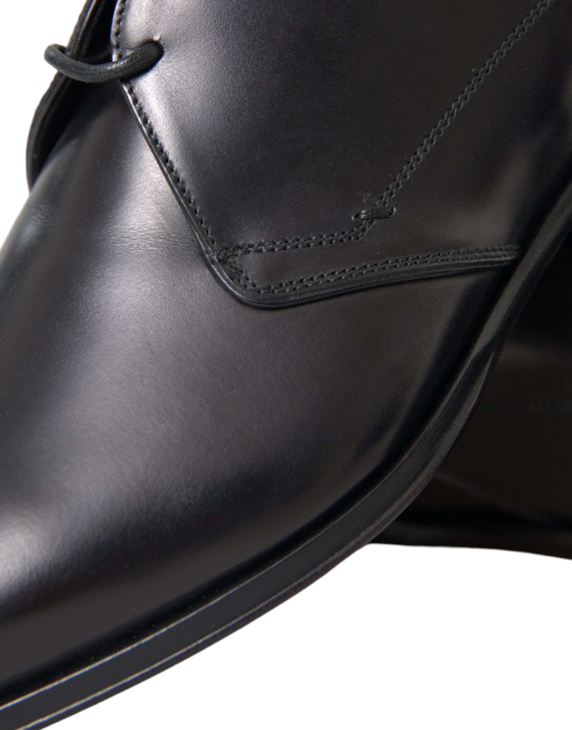 Dolce & Gabbana Black Leather Derby Formal Dress Men Shoes LUNESCAPE