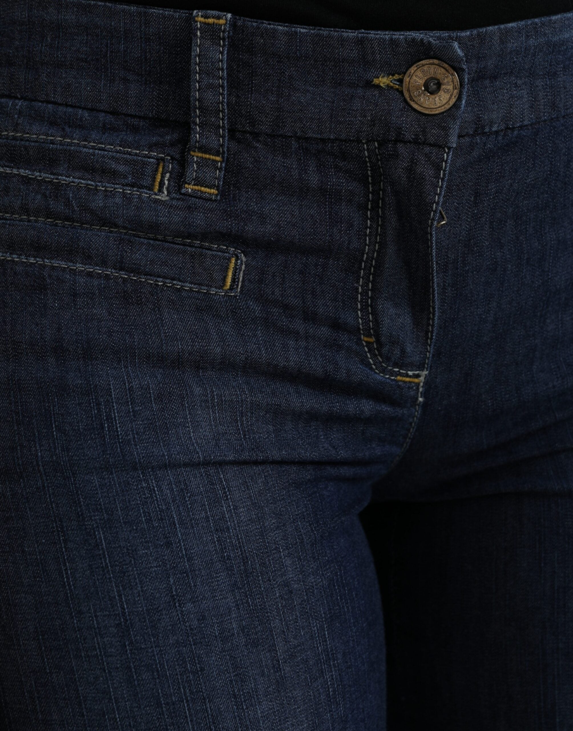 PLEIN SUD Dark Blue Cotton Bootcut Denim Jeans LUNESCAPE