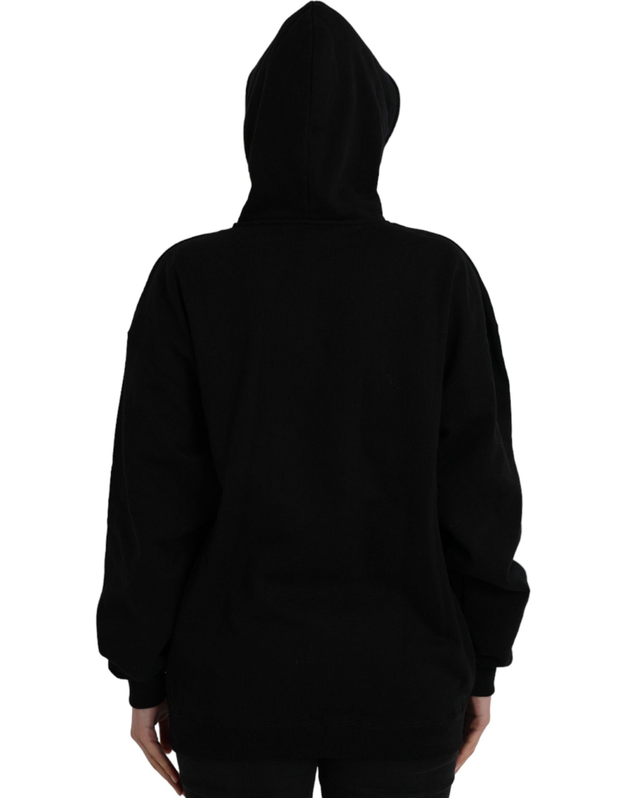 Balenciaga Black Cotton Logo Hooded Pullover Sweatshirt Sweater LUNESCAPE