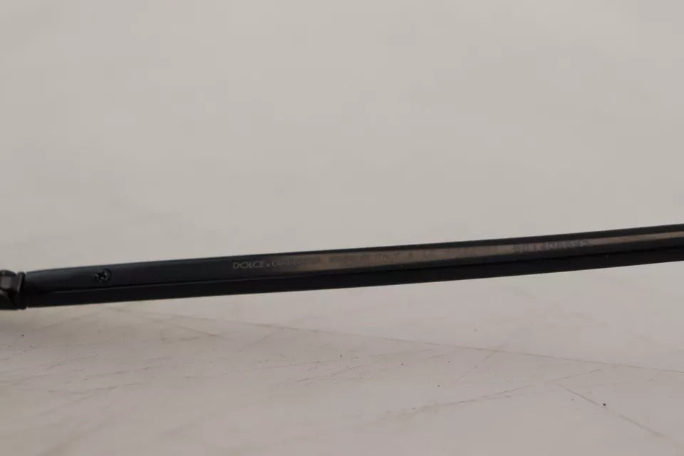 Dolce & Gabbana Matte Black Steel Frame Green Lens DG2245 Sunglasses