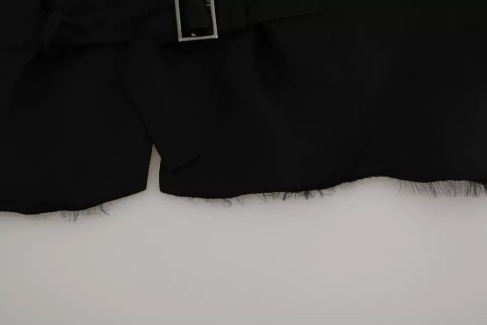 Dolce & Gabbana Black Solid STAFF Slim Fit Waistcoat Vest