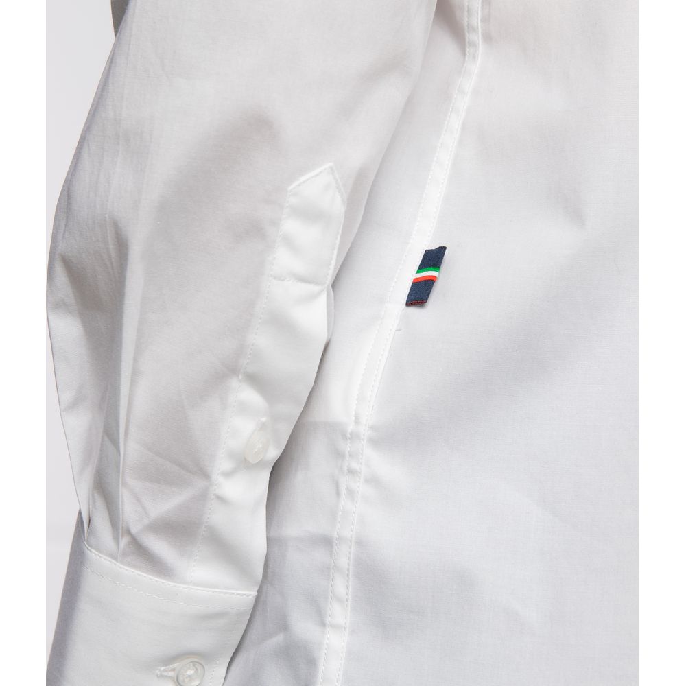 Aeronautica Militare White Cotton Men's Shirt LUNESCAPE