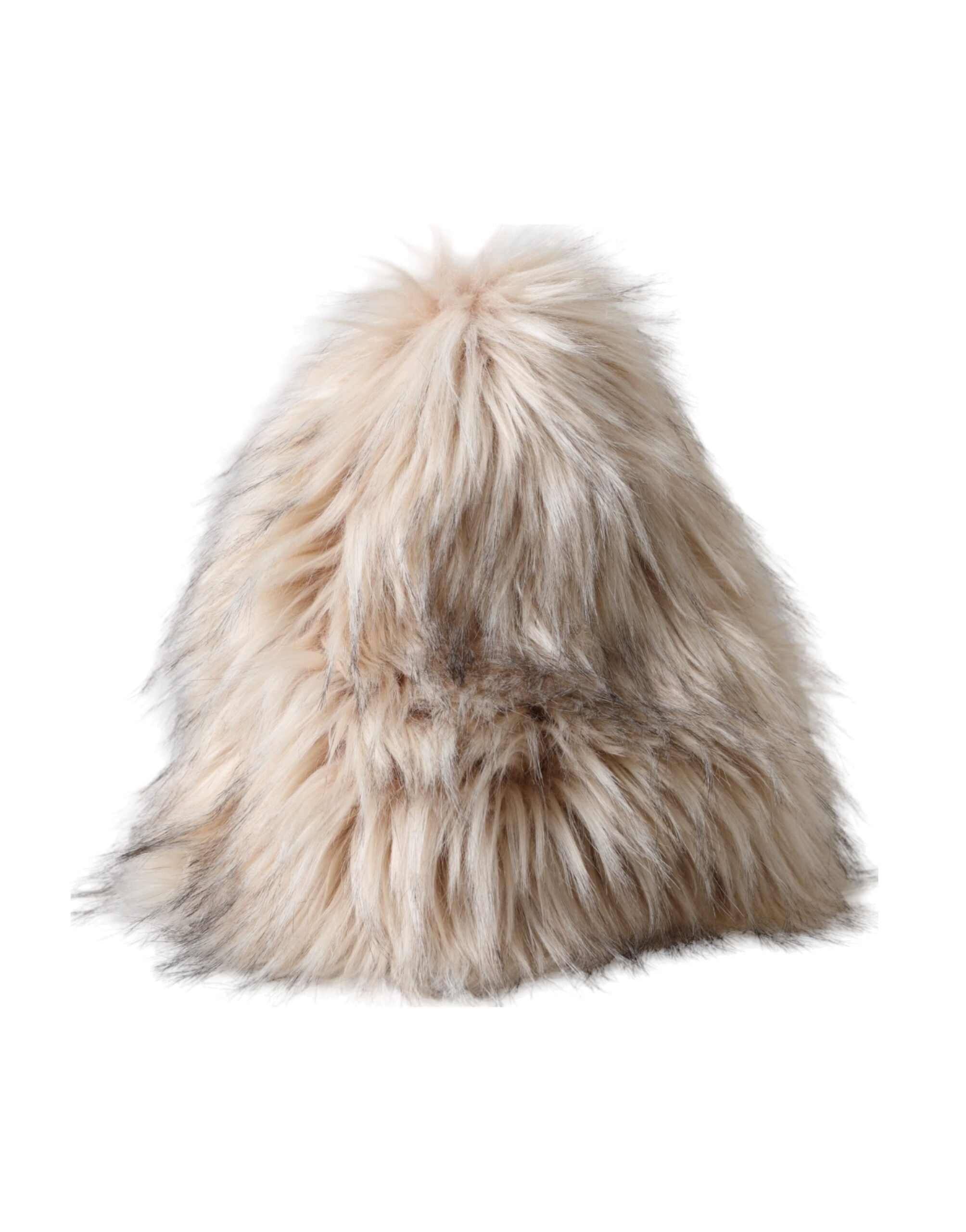 Dolce & Gabbana Beige Acrylic Fur Women Bucket Hat LUNESCAPE