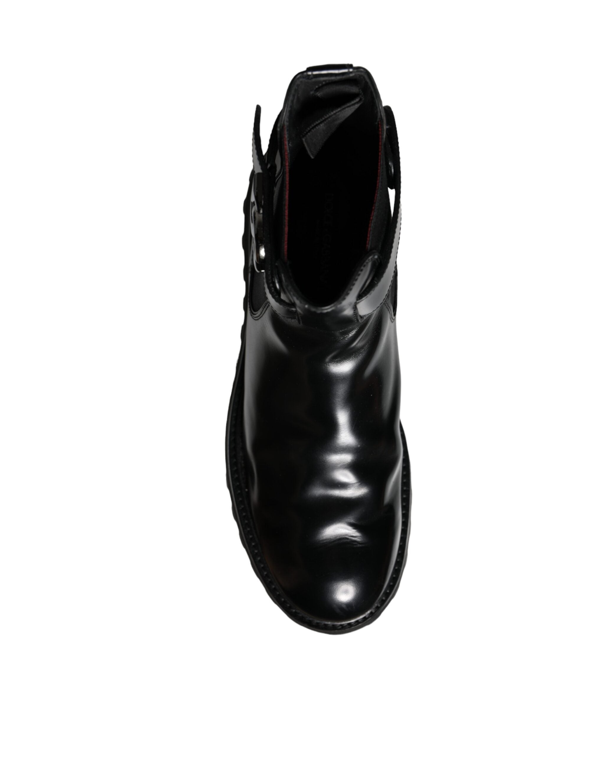 Dolce & Gabbana Black Belted DG Logo Men Chelsea Boots Shoes LUNESCAPE
