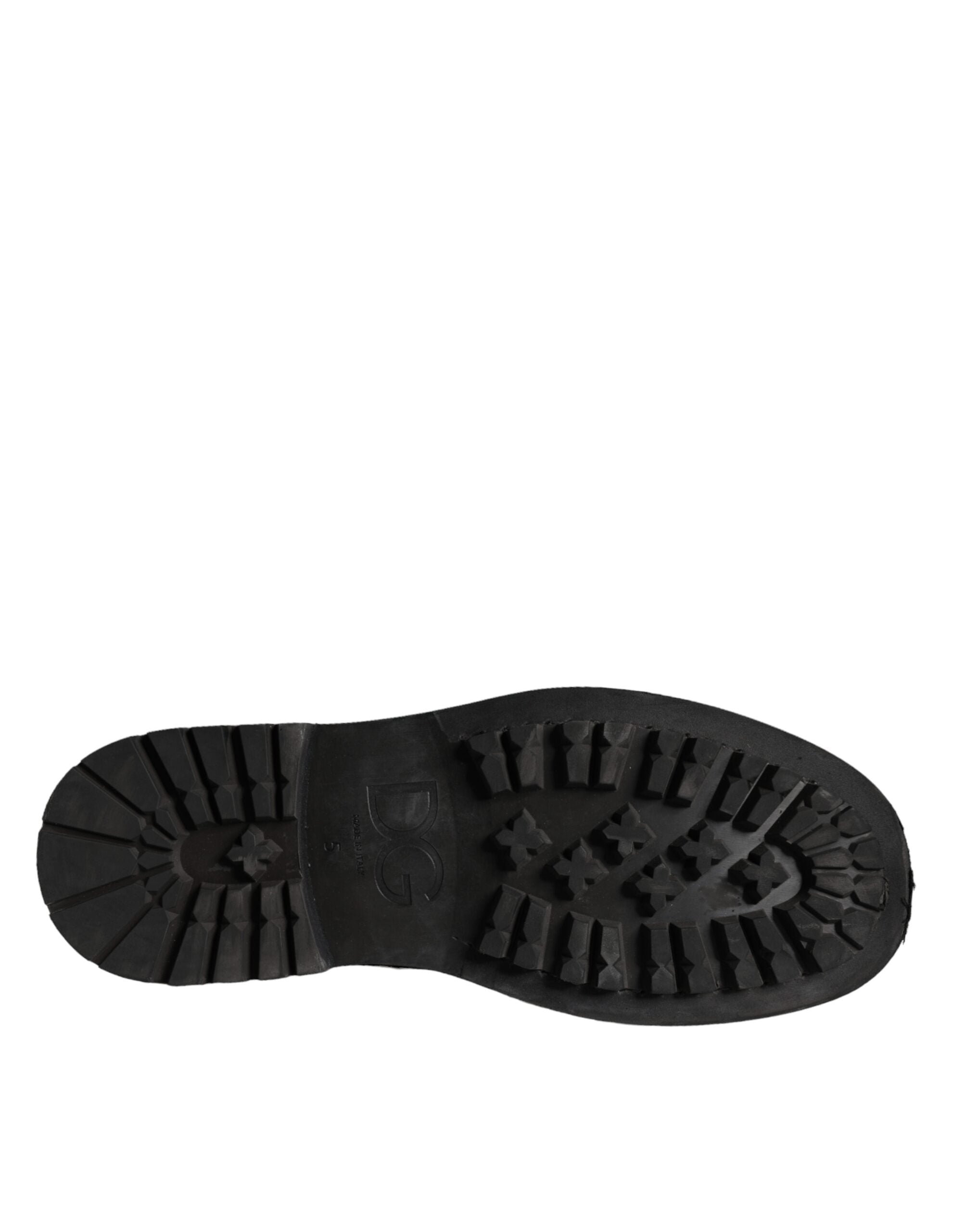 Dolce & Gabbana Black Lace Up Mid Calf Boots Men Shoes LUNESCAPE