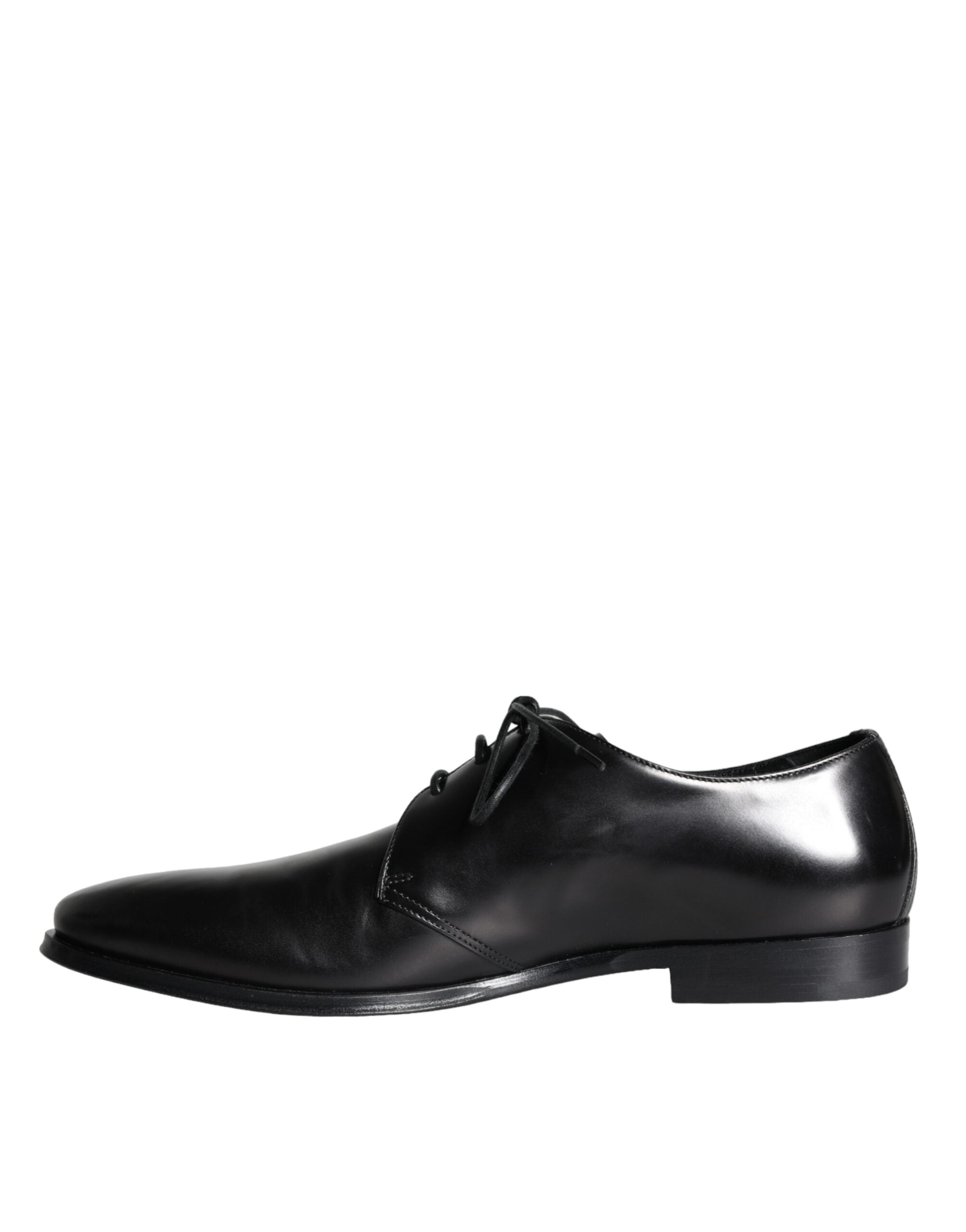 Dolce & Gabbana Black Calfskin Leather Derby Men Dress Shoes LUNESCAPE