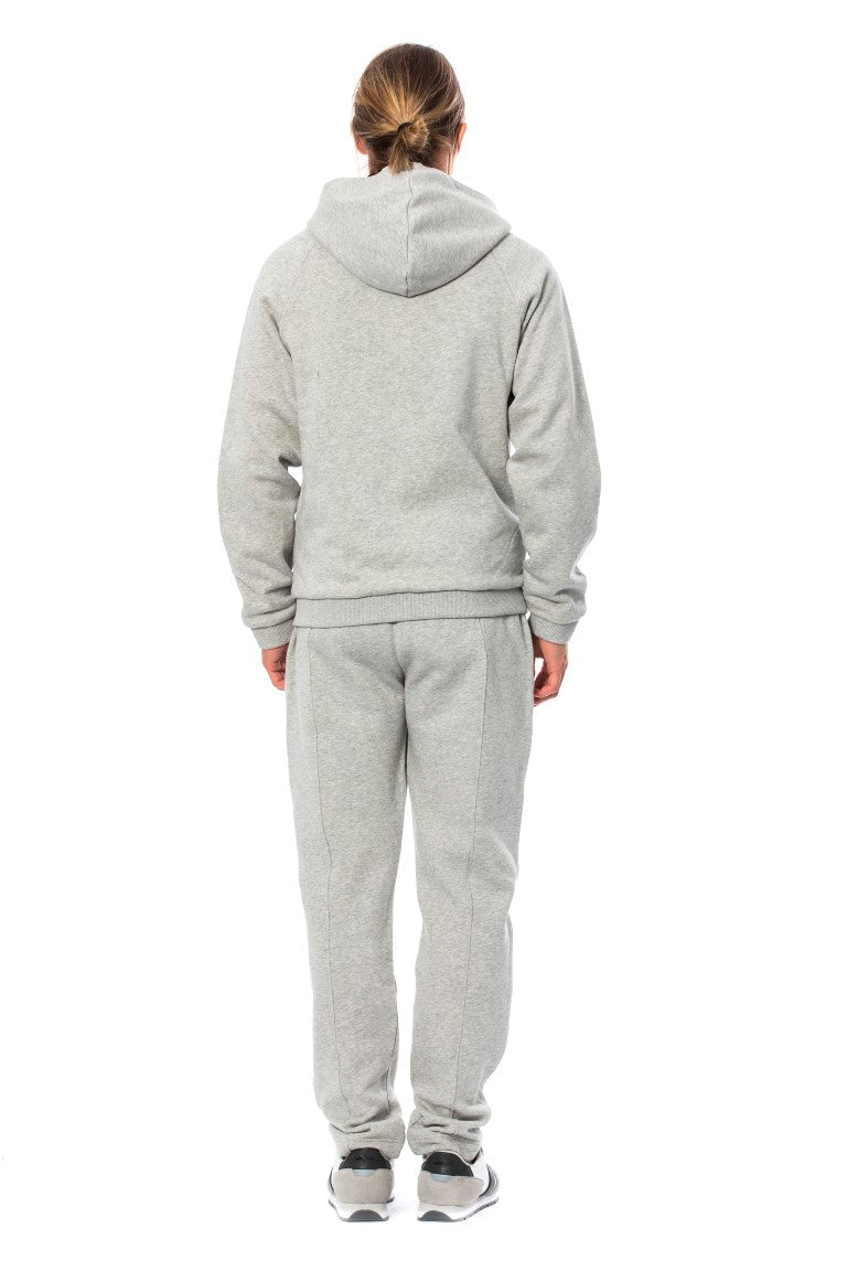 Billionaire Italian Couture Gray Cotton Hooded Sweatsuit LUNESCAPE