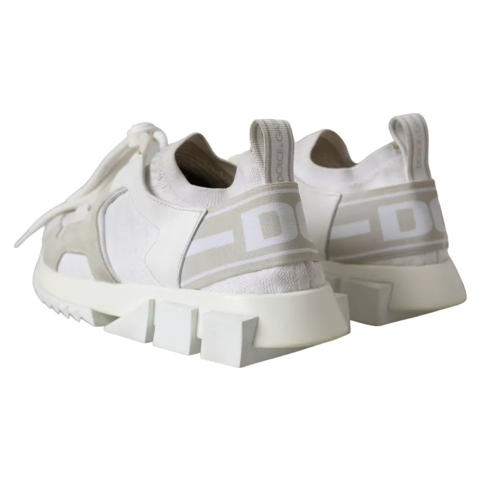 Dolce & Gabbana White Mesh Sorrento Trekking Sneakers Shoes LUNESCAPE