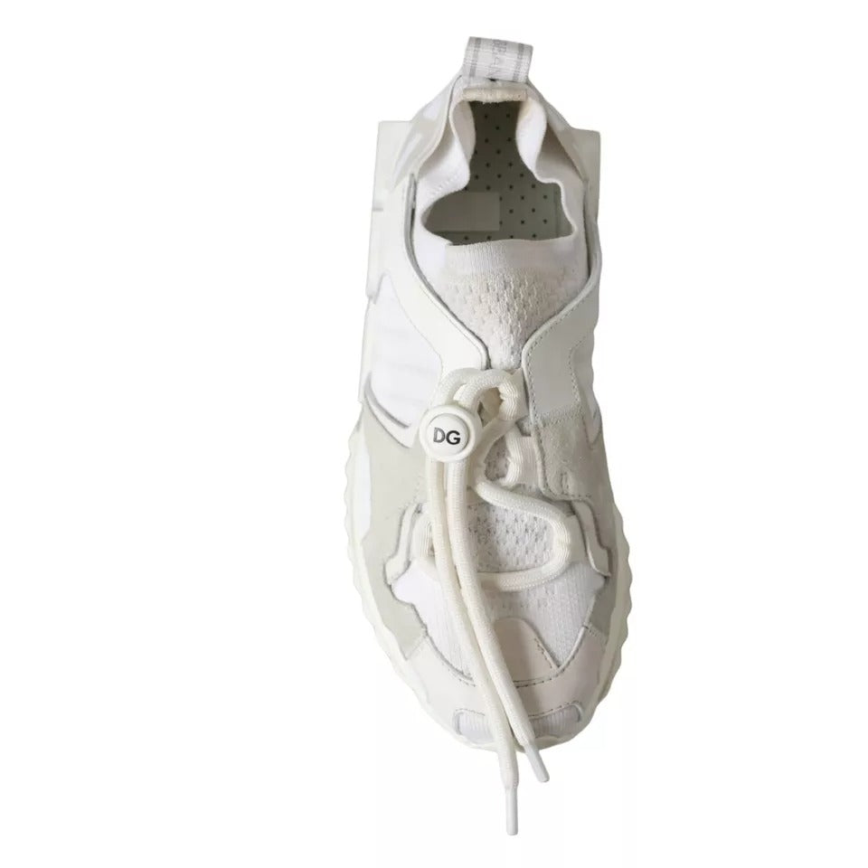 Dolce & Gabbana White Mesh Sorrento Trekking Sneakers Shoes LUNESCAPE