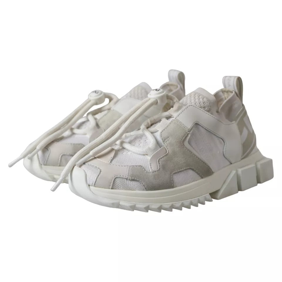 Dolce & Gabbana White Mesh Sorrento Trekking Sneakers Shoes LUNESCAPE