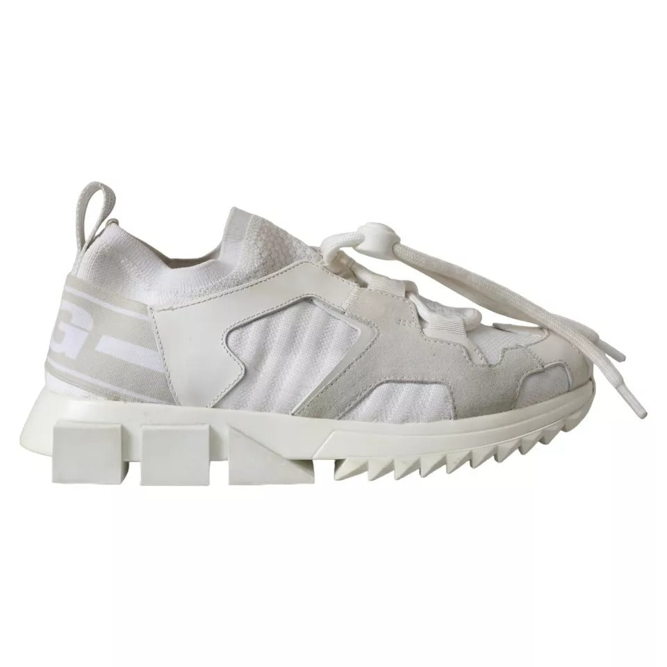 Dolce & Gabbana White Mesh Sorrento Trekking Sneakers Shoes LUNESCAPE