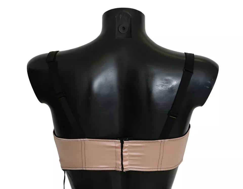Dolce & Gabbana Black Straps Pink Balconcino Bra LUNESCAPE
