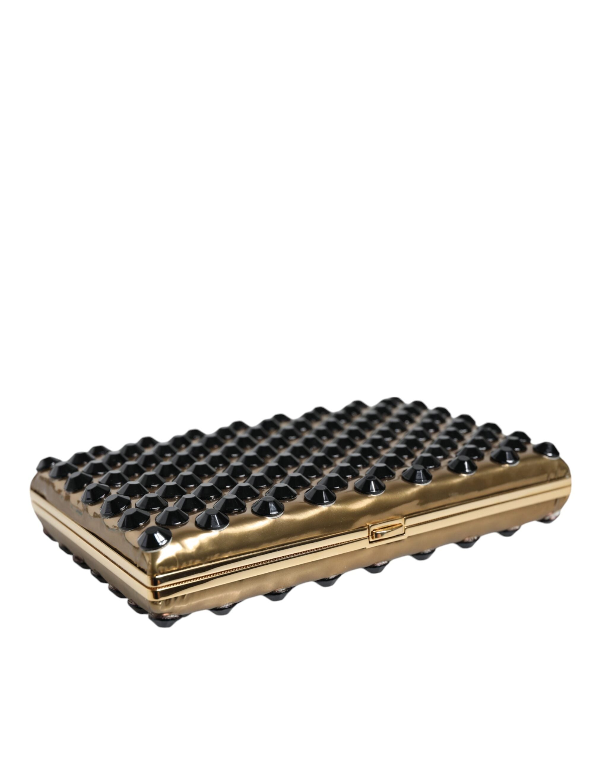 Dolce & Gabbana Gold Crystal Bifold Clutch Evening Party Women Purse Bag LUNESCAPE