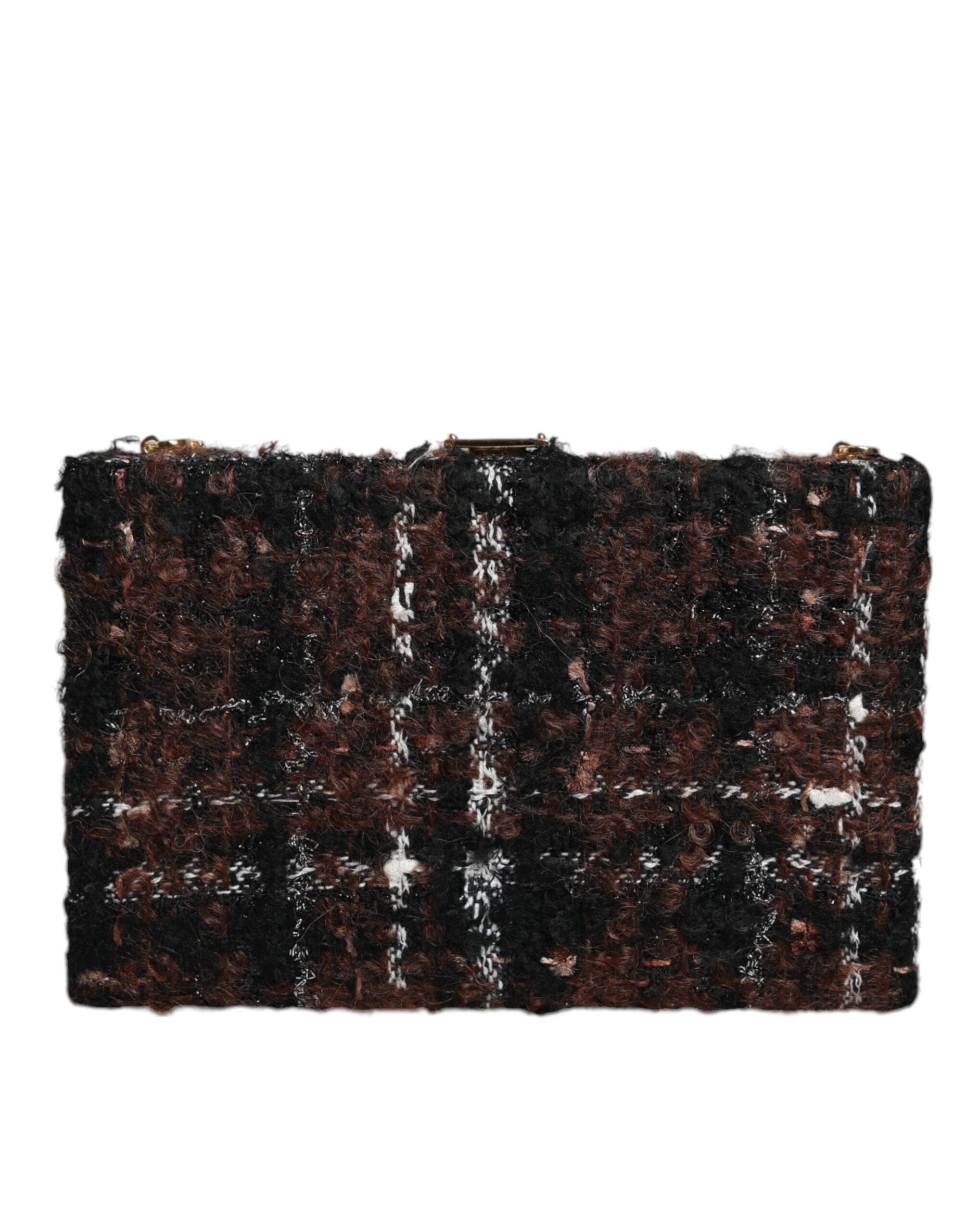 Dolce & Gabbana Multicolor Tweed Floral Clutch Evening Party Purse CrossBody Bag LUNESCAPE